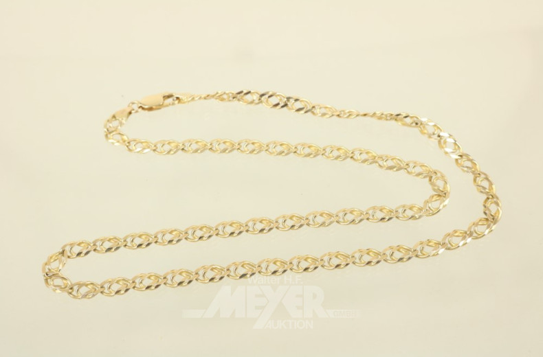 Panzerhalskette, 585er GG,