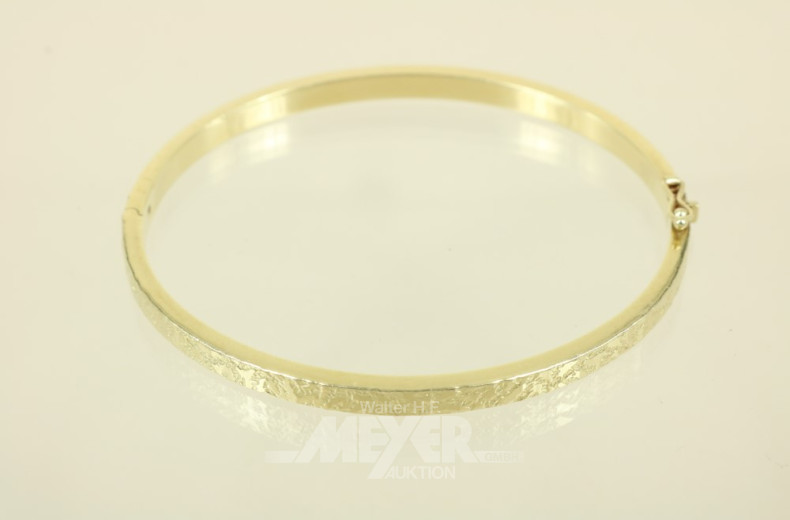 Armreif, 585er GG, ca. 14 g
