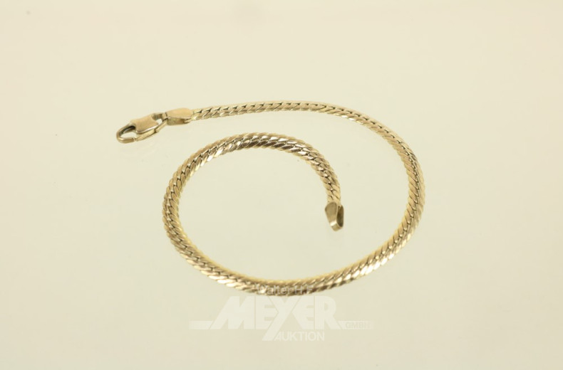 Armband, 333er GG, ca. 3 g