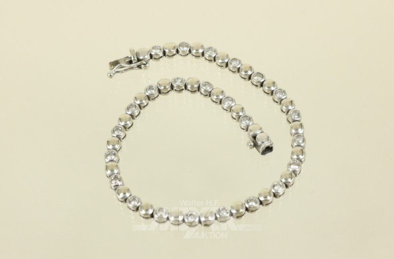 Tennisarmband, 585er WG, besetzt mit