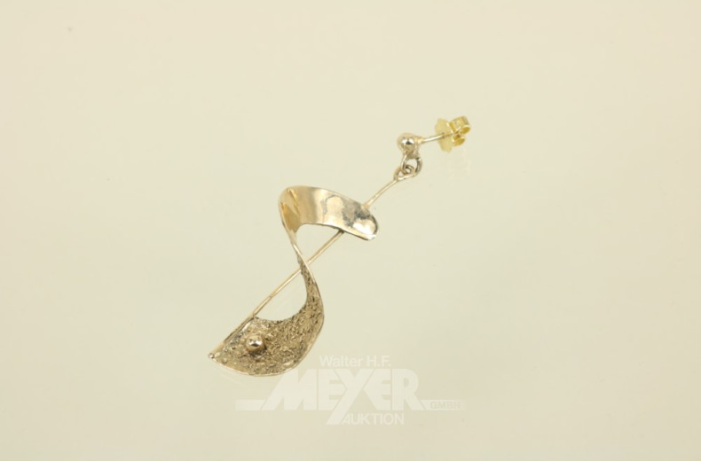 Ohrring, 585er GG, ca. 6 g