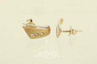 Paar Ohrstecker, 585er GG, ca. 2 g