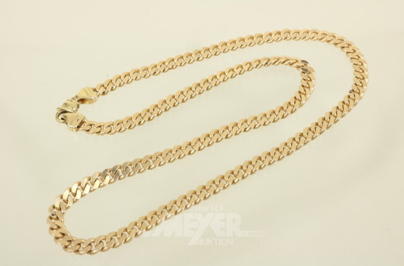 Panzerhalskette, 585er GG, ca. 61 g