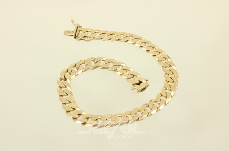 Panzerarmband, 585er GG, ca. 25 g