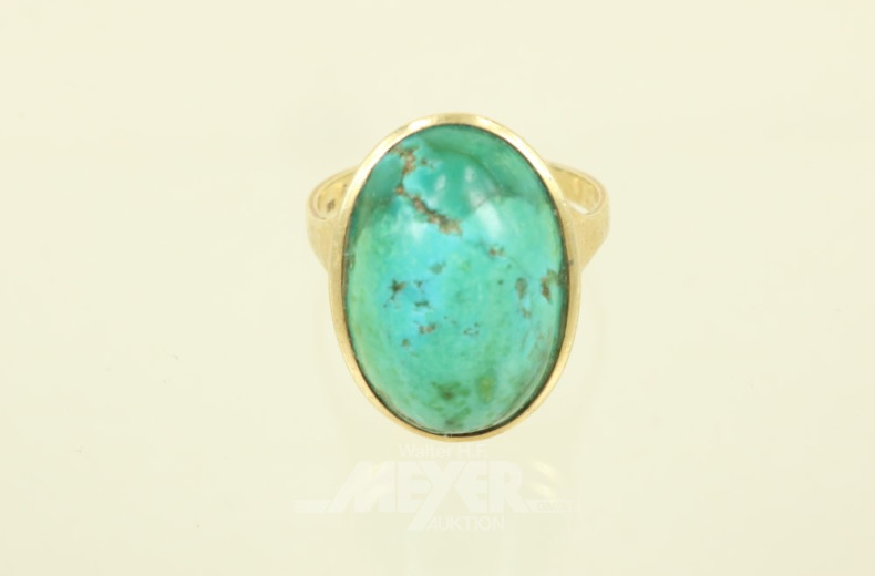 Damenring, 585er GG, besetzt mit