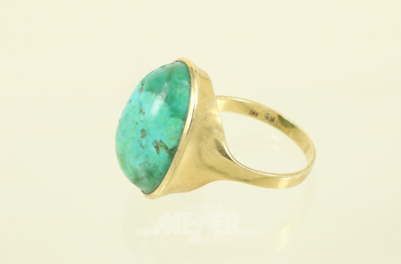 Damenring, 585er GG, besetzt mit