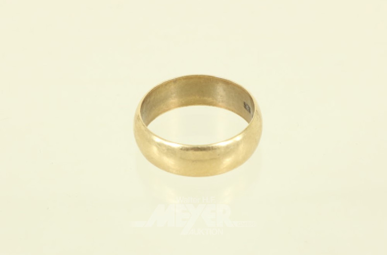 Trauring, 585er GG, ca. 7 g