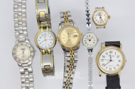 6 Armbanduhren, tlw. ohne Armband sowie