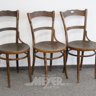 3 Kaffeehaus-Stühle, Österreich 20er Jahre