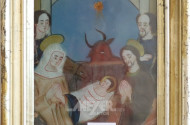 Hinterglasmalerei, ''Stall von Bethlehem'',