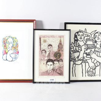 3 versch. Bilder ''Memory of F. Kafka,