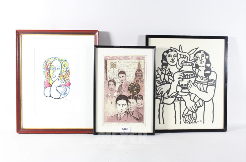 3 versch. Bilder ''Memory of F. Kafka,