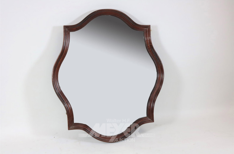 Wandspiegel im Holzrahmen, ca. 50x44 cm