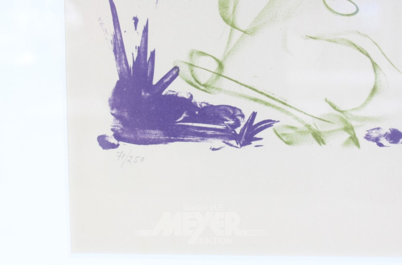 Farblithographie ''Der Heilige Georg mit