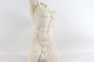 Herren-Torso, Gips, H: ca. 46 cm
