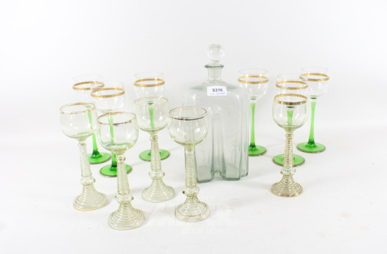 Posten versch. Gläser, teilw. älter