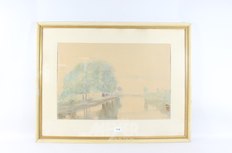 Aquarell ''Flusslauf'', l.u. bez. Smidt,