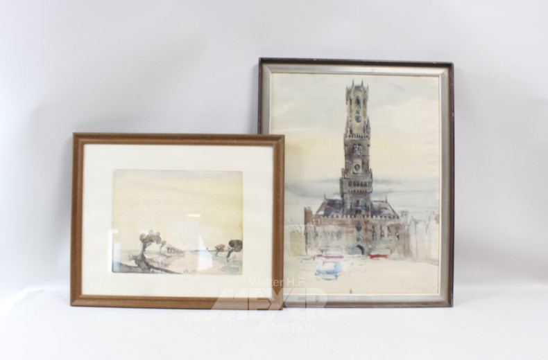 8 versch. Bilder und Drucke, gerahmt