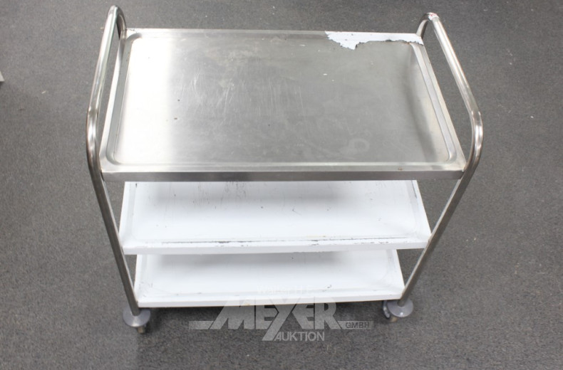Servierwagen, Edelstahl mit 5 Ebenen,