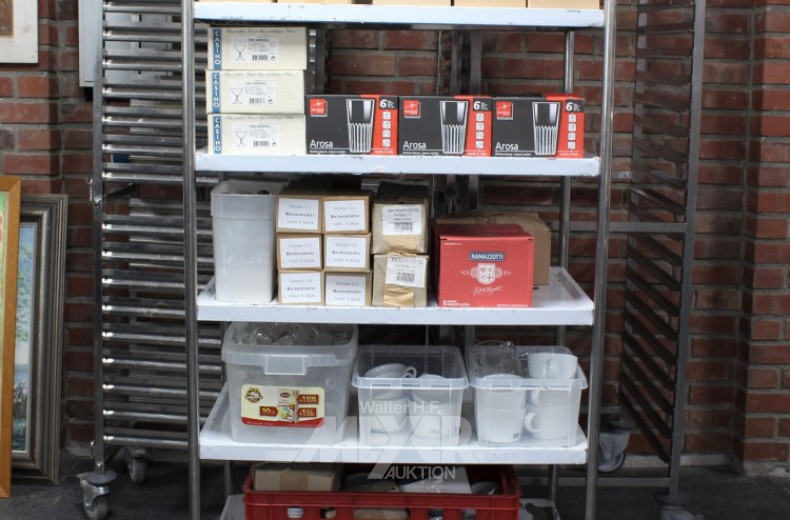 Servierwagen, Edelstahl mit 5 Ebenen,