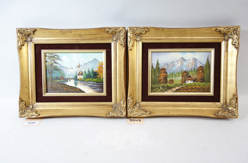 2 Gemälde ''Berglandschaften''