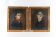 2 Gemälde ''Portraits'',