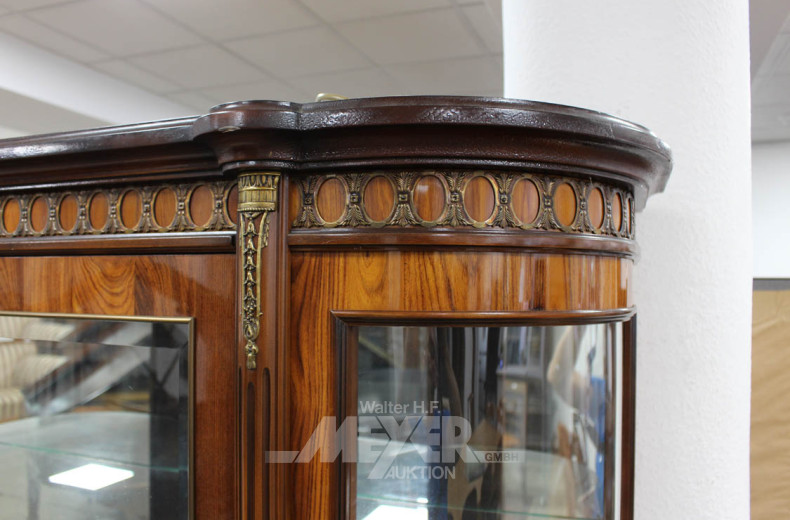 franz. Stil Halbrund-Vitrine,