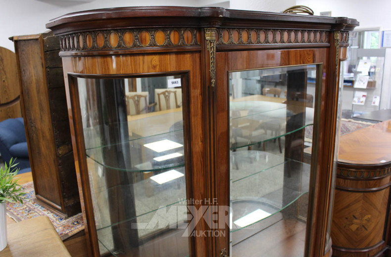 franz. Stil Halbrund-Vitrine,