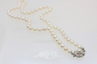 Perlenkette mit 750er WG-Schlie0e
