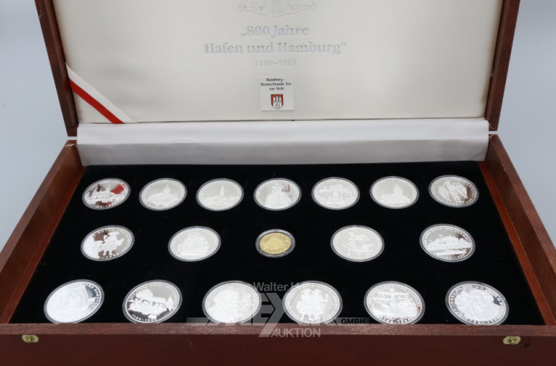 Sammlung Gedenkmünzen, Silber, 48 Stück