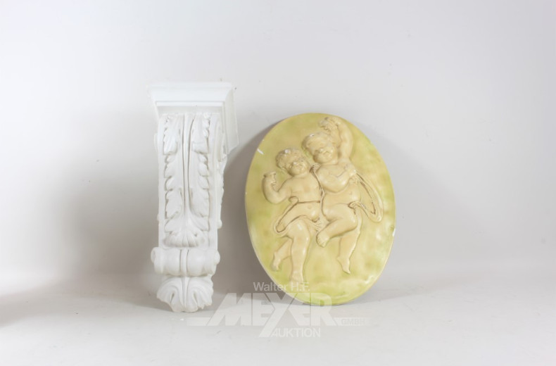 5 versch. Dekorationen: 2 Vasen,