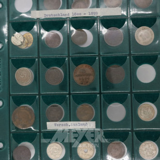 Münzmappe mit Inhalt, u.a. Münzen und