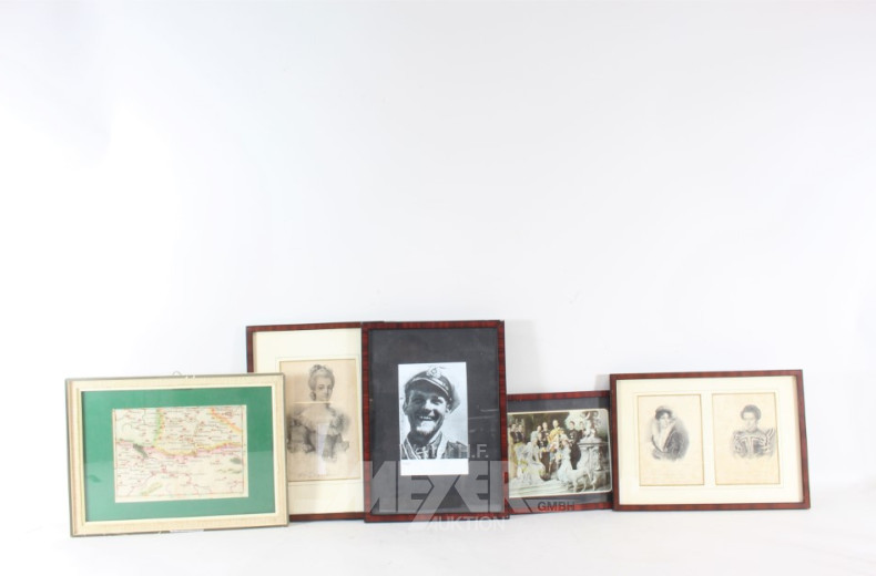 16 Bilder: Schiffe, Reiter, Portrait,