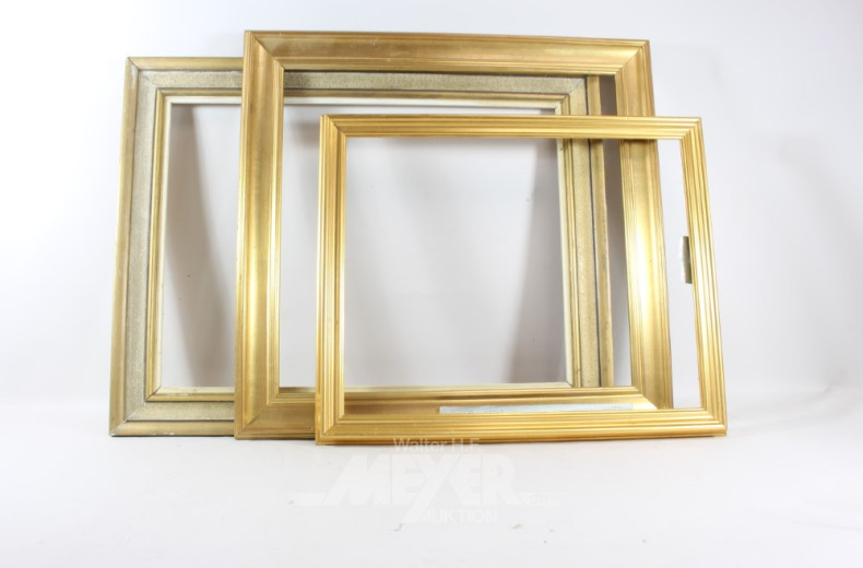 7 versch. Bilderrahmen, ca.28x22/35x25 cm