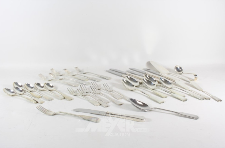 Besteck R&B für 6 Personen, Spatenmuster