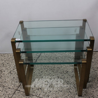 Dreisatz-Tisch, jw. mit Glasplatte,