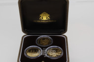 3 Gedenk-Medaillen, 999er Feingold