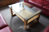 Couch-Tisch, massives Holzgestell mit
