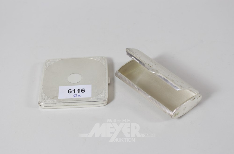 kl. Tabakdose mit Widmung