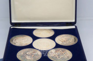 6 Medaillen Feinsiber