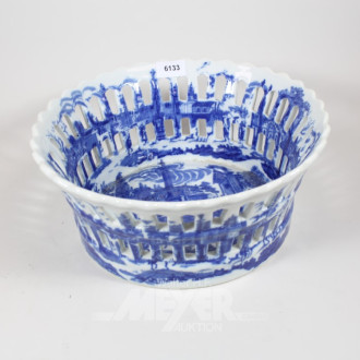 gr. Keramik-Obstschale, blau