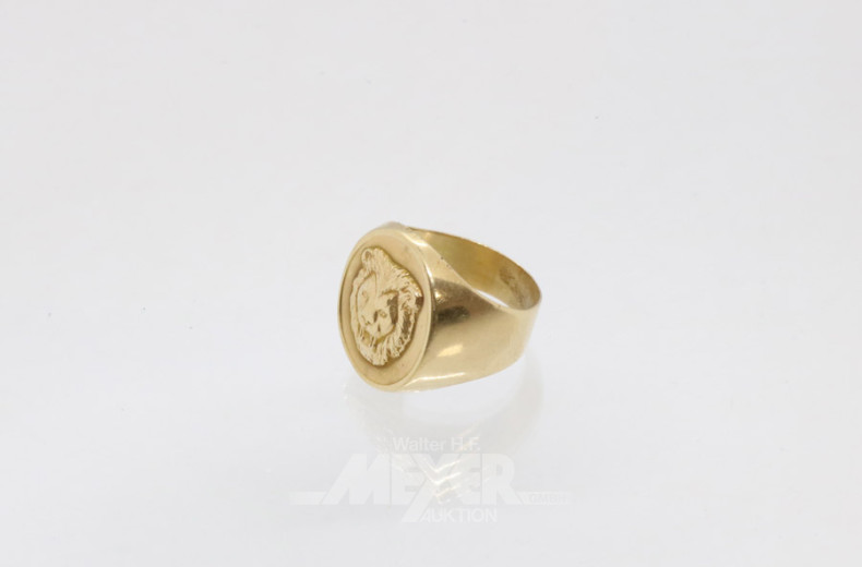 Herrenring ''Löwenkopf'', RG: 60,