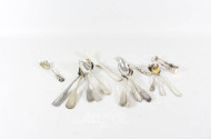 17 Besteckteile, Silber, ca. 380 g