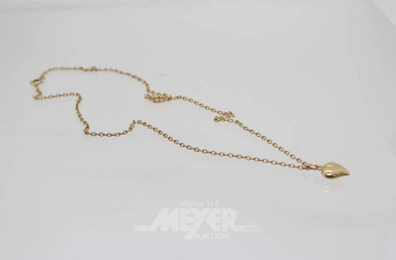 Halskette, 585er GG mit