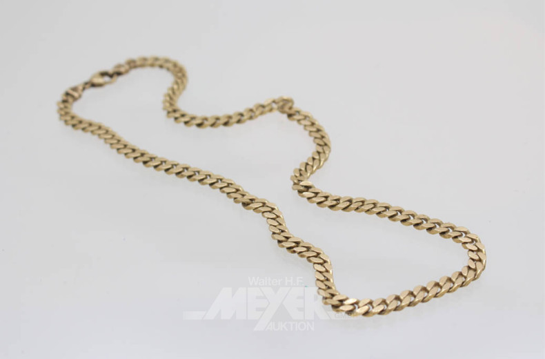 Panzerhalskette, 585er GG, ca. 35 g