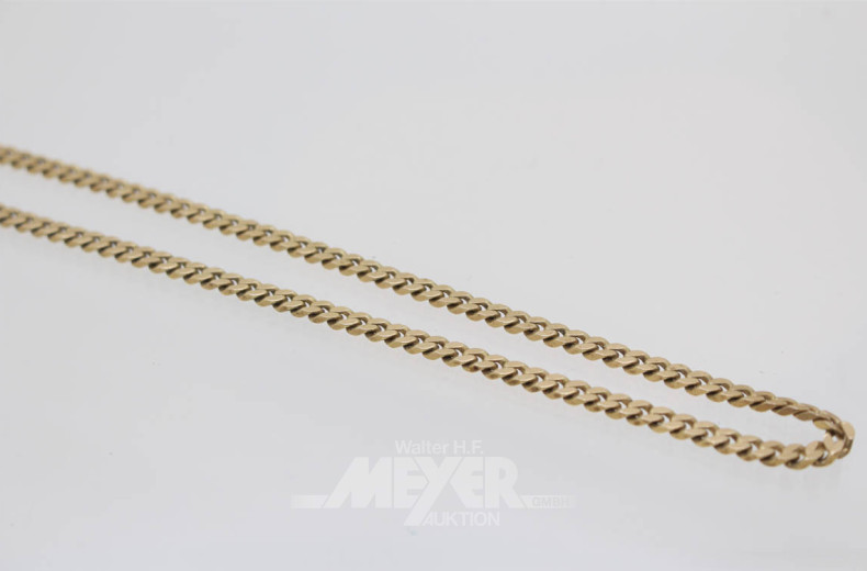 Panzerhalskette, 585er GG, ca. 35 g