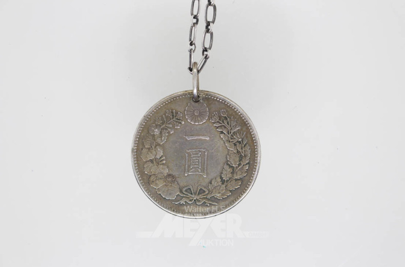 Kette, Silber mit Münzanhänger