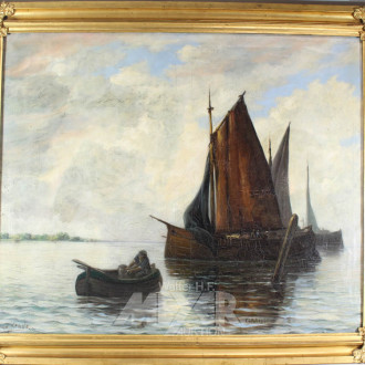 Gemälde ''Fischerboote'',