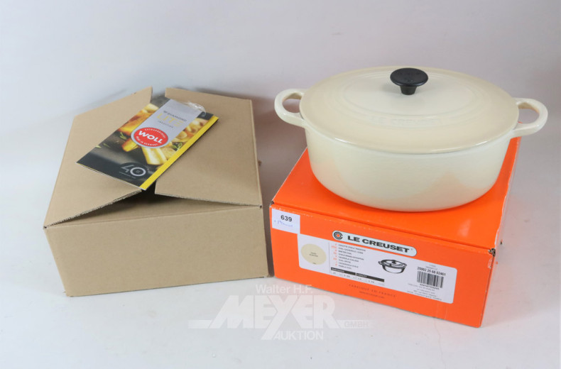 2 ovale Bräter LE CRUESET u. WOLL,