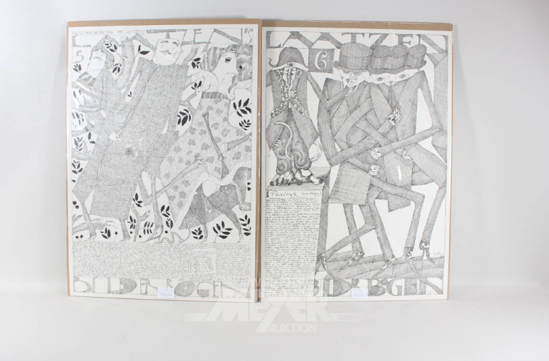 9 Bilder ''Laatzen's Bilderbogen'',